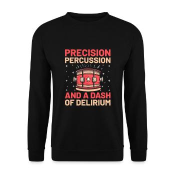 Drum Corps Marching Band Drum Corp Music Percussio - Unisex Sweatshirt - black - Front - Alina (178cm) & Michal (187cm)