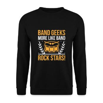 Drum Corps Marching Band Drum Corp Music Percussio - Unisex Sweatshirt - black - Front - Alina (178cm) & Michal (187cm)