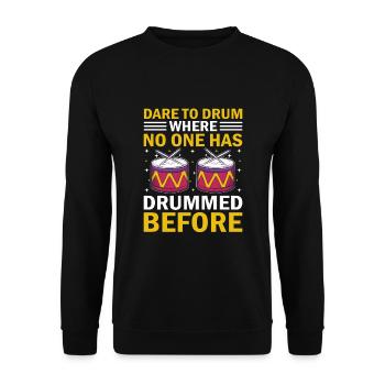 Drum Corps Marching Band Drum Corp Music Percussio - Unisex Pullover - Schwarz - Vorne - Alina (178cm) & Michal (187cm)
