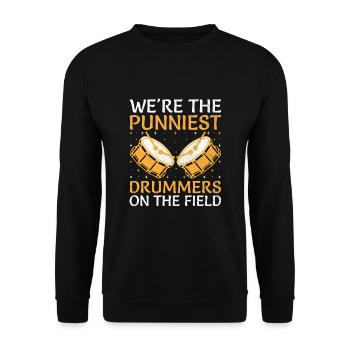 Drum Corps Marching Band Drum Corp Music Percussio - Unisex Sweatshirt - black - Front - Alina (178cm) & Michal (187cm)