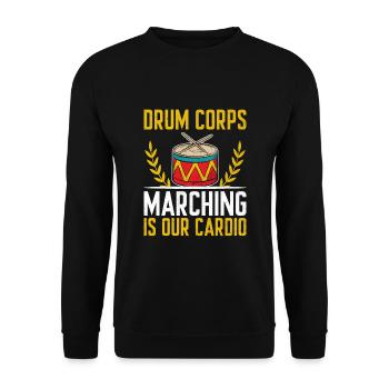 Drum Corps Marching Band Drum Corp Music Percussio - Unisex Pullover - Schwarz - Vorne - Alina (178cm) & Michal (187cm)