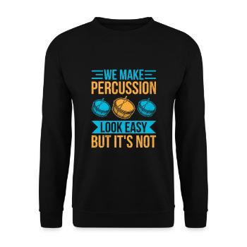 Drum Corps Marching Band Drum Corp Music Percussio - Unisex Sweatshirt - black - Front - Alina (178cm) & Michal (187cm)