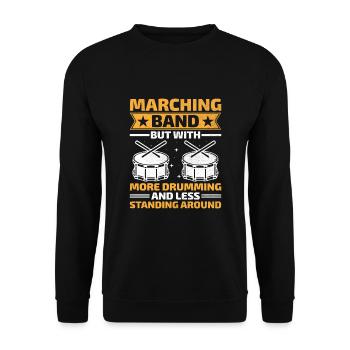 Drum Corps Marching Band Drum Corp Music Percussio - Unisex Pullover - Schwarz - Vorne - Alina (178cm) & Michal (187cm)