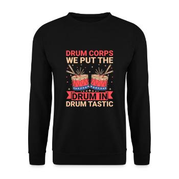Drum Corps Marching Band Drum Corp Music Percussio - Unisex Pullover - Schwarz - Vorne - Alina (178cm) & Michal (187cm)
