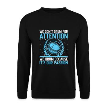 Corps de tambours, fanfare, corps de tambours, musique Percussio - Sweat-shirt Unisexe - noir - Devant - Alina (178cm) & Michal (187cm)