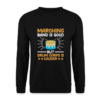 Drum Corps Marching Band Drum Corp Music Percussio - Unisex Pullover - Schwarz - Vorne - Alina (178cm) & Michal (187cm)