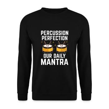 Drum Corps Marching Band Drum Corp Music Percussio - Unisex Sweatshirt - black - Front - Alina (178cm) & Michal (187cm)