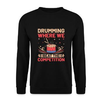 Drum Corps Marching Band Drum Corp Music Percussio - Unisex Sweatshirt - black - Front - Alina (178cm) & Michal (187cm)