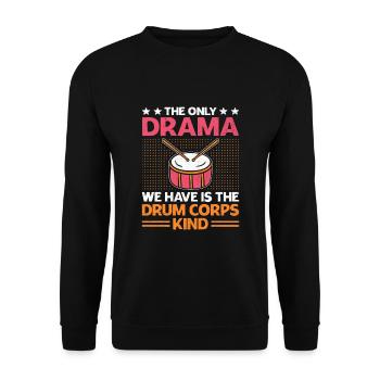 Drum Corps Marching Band Drum Corp Music Percussio - Unisex Sweatshirt - black - Front - Alina (178cm) & Michal (187cm)