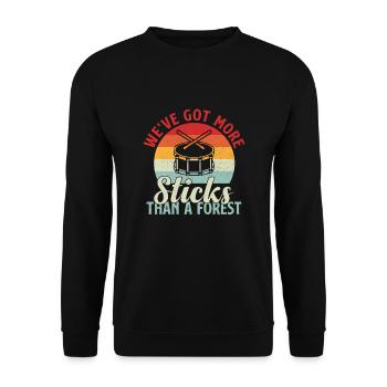 Corps de tambours, fanfare, corps de tambours, musique Percussio - Sweat-shirt Unisexe - noir - Devant - Alina (178cm) & Michal (187cm)