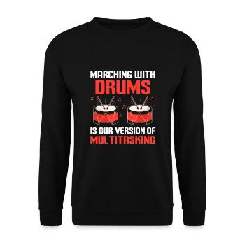Drum Corps Marching Band Drum Corp Music Percussio - Unisex Pullover - Schwarz - Vorne - Alina (178cm) & Michal (187cm)