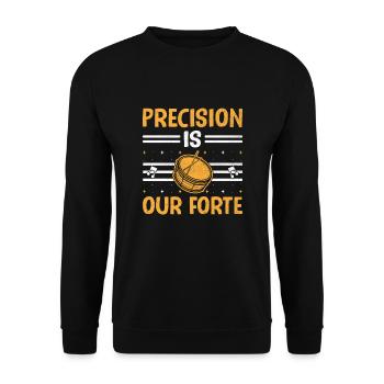 Drum Corps Marching Band Drum Corp Music Percussio - Unisex Pullover - Schwarz - Vorne - Alina (178cm) & Michal (187cm)