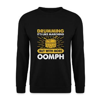 Drum Corps Marching Band Drum Corp Music Percussio - Unisex Sweatshirt - black - Front - Alina (178cm) & Michal (187cm)