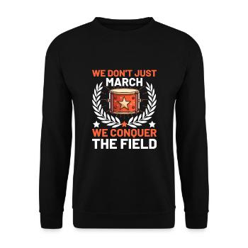 Drum Corps Marching Band Drum Corp Music Percussio - Unisex Sweatshirt - black - Front - Alina (178cm) & Michal (187cm)