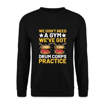 Drum Corps Marching Band Drum Corp Music Percussio - Unisex Sweatshirt - black - Front - Alina (178cm) & Michal (187cm)