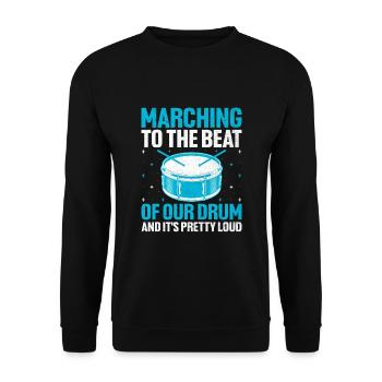 Drum Corps Marching Band Drum Corp Music Percussio - Unisex Sweatshirt - black - Front - Alina (178cm) & Michal (187cm)
