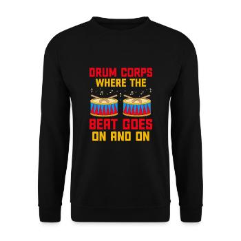 Drum Corps Marching Band Drum Corp Music Percussio - Unisex Pullover - Schwarz - Vorne - Alina (178cm) & Michal (187cm)