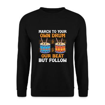 Corps de tambours, fanfare, corps de tambours, musique Percussio - Sweat-shirt Unisexe - noir - Devant - Alina (178cm) & Michal (187cm)