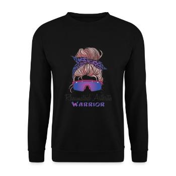 Rheumatoid Arthritis Warrior Mom - Unisex Sweatshirt - black - Front - Alina (178cm) & Michal (187cm)