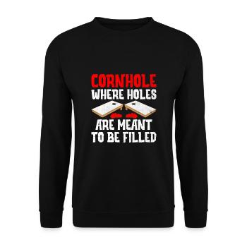 Cornhole Spieler Cornhole Sport Lustig Cornhole Be - Unisex Pullover - Schwarz - Vorne - Alina (178cm) & Michal (187cm)