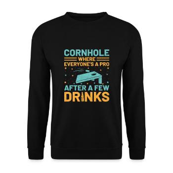 Cornhole Spieler Cornhole Sport Lustig Cornhole Be - Unisex Pullover - Schwarz - Vorne - Alina (178cm) & Michal (187cm)