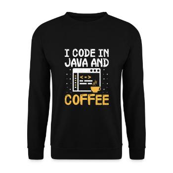 Café Codage Programmeur Codeur Développeur Nerd Coff - Sweat-shirt Unisexe - noir - Devant - Alina (178cm) & Michal (187cm)