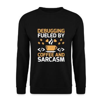 Coffee Coding Programmer Coder Developer Nerd Coff - Unisex Sweatshirt - black - Front - Alina (178cm) & Michal (187cm)