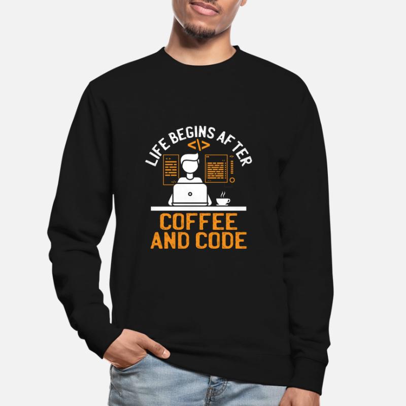 Kaffee-Codierung Programmierer Programmierer Entwickler Nerd Coff Unisex Pullover