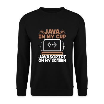 Café Codage Programmeur Codeur Développeur Nerd Coff - Sweat-shirt Unisexe - noir - Devant - Alina (178cm) & Michal (187cm)