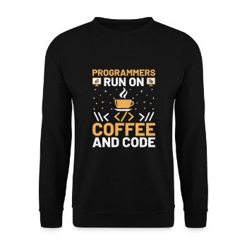 Café Codage Programmeur Codeur Développeur Nerd Coff - Sweat-shirt Unisexe - noir - Devant - Alina (178cm) & Michal (187cm)