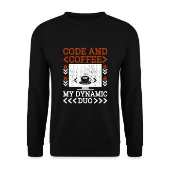 Café Codage Programmeur Codeur Développeur Nerd Coff - Sweat-shirt Unisexe - noir - Devant - Alina (178cm) & Michal (187cm)