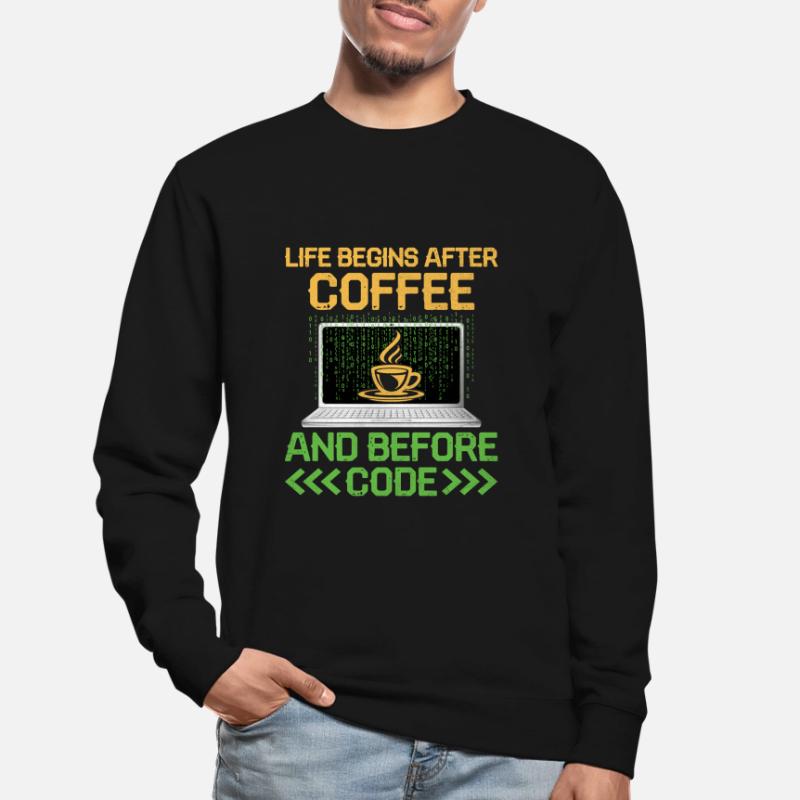 Kaffee-Codierung Programmierer Programmierer Entwickler Nerd Coff Unisex Pullover