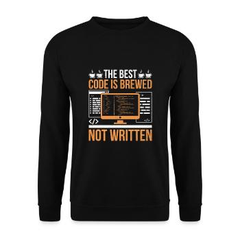 Café Codage Programmeur Codeur Développeur Nerd Coff - Sweat-shirt Unisexe - noir - Devant - Alina (178cm) & Michal (187cm)