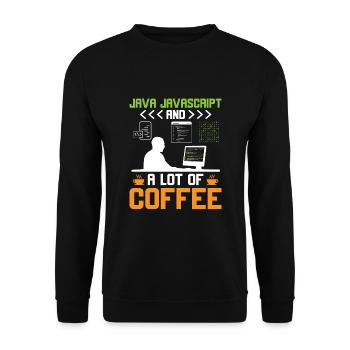 Kaffee-Codierung Programmierer Programmierer Entwickler Nerd Coff - Unisex Pullover - Schwarz - Vorne - Alina (178cm) & Michal (187cm)