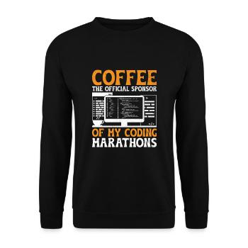 Café Codage Programmeur Codeur Développeur Nerd Coff - Sweat-shirt Unisexe - noir - Devant - Alina (178cm) & Michal (187cm)