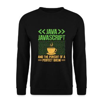 Coffee Coding Programmer Coder Developer Nerd Coff - Unisex Sweatshirt - black - Front - Alina (178cm) & Michal (187cm)