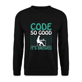Kaffee-Codierung Programmierer Programmierer Entwickler Nerd Coff - Unisex Pullover - Schwarz - Vorne - Alina (178cm) & Michal (187cm)