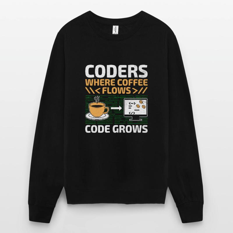 Coffee Coding Programmer Coder Developer Nerd Coff Unisex Sweatshirt