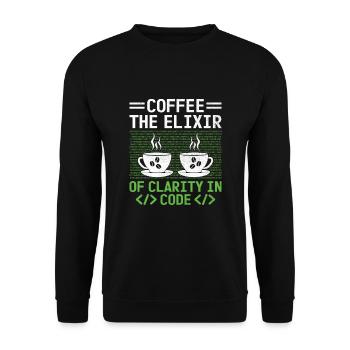 Café Codage Programmeur Codeur Développeur Nerd Coff - Sweat-shirt Unisexe - noir - Devant - Alina (178cm) & Michal (187cm)