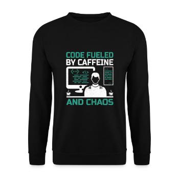 Café Codage Programmeur Codeur Développeur Nerd Coff - Sweat-shirt Unisexe - noir - Devant - Alina (178cm) & Michal (187cm)