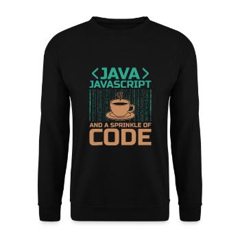 Kaffee-Codierung Programmierer Programmierer Entwickler Nerd Coff - Unisex Pullover - Schwarz - Vorne - Alina (178cm) & Michal (187cm)