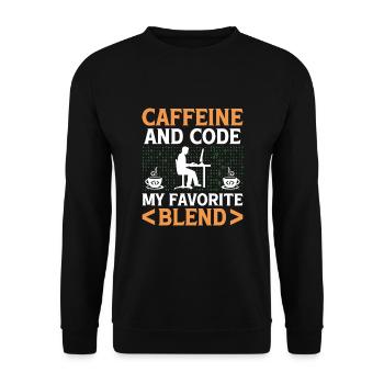 Café Codage Programmeur Codeur Développeur Nerd Coff - Sweat-shirt Unisexe - noir - Devant - Alina (178cm) & Michal (187cm)