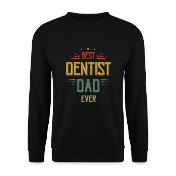 Bester Zahnarzt Papa aller Zeiten Dentalhygieniker Zahnheilkunde D - Unisex Pullover - Schwarz - Vorne - Alina (178cm) & Michal (187cm)