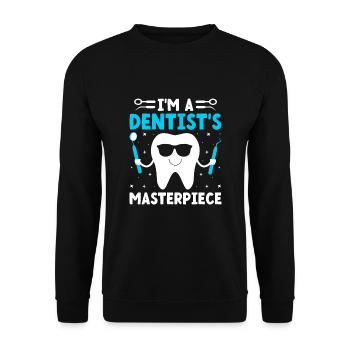 I'm A Dentist's Masterpiece Dentist Dental Dentist - Unisex Sweatshirt - black - Front - Alina (178cm) & Michal (187cm)