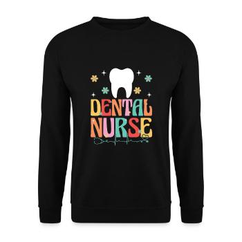 Zahnarzthelferin Zahnmedizin Krankenpflegerin Zahnarzthelferin - Unisex Pullover - Schwarz - Vorne - Alina (178cm) & Michal (187cm)