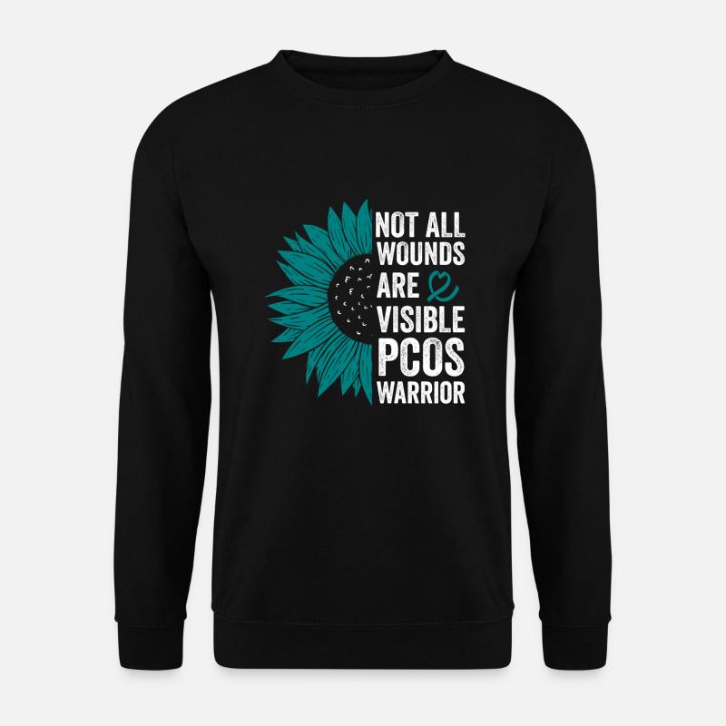 PCOS Warrior: Invisible Combat - Unisex Sweatshirt - black