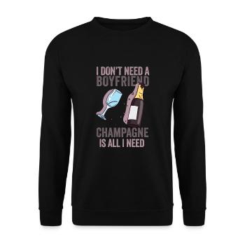 Sekt: Meine Wahre Liebe - Unisex Pullover - Schwarz - Vorne - Alina (178cm) & Michal (187cm)