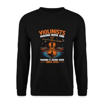 Geiger, die Lärm machen und es gut klingen lassen s - Unisex Pullover - Schwarz - Vorne - Alina (178cm) & Michal (187cm)
