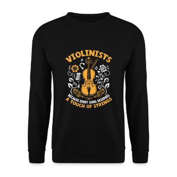 Violinists Because Every Song Deserves A Touch Of - Unisex Sweatshirt - black - Front - Alina (178cm) & Michal (187cm)