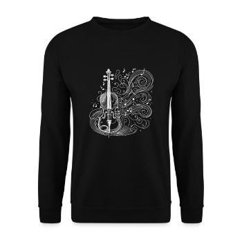 Violine Instrument Geiger Geiger Geiger Geiger - Unisex Pullover - Schwarz - Vorne - Alina (178cm) & Michal (187cm)